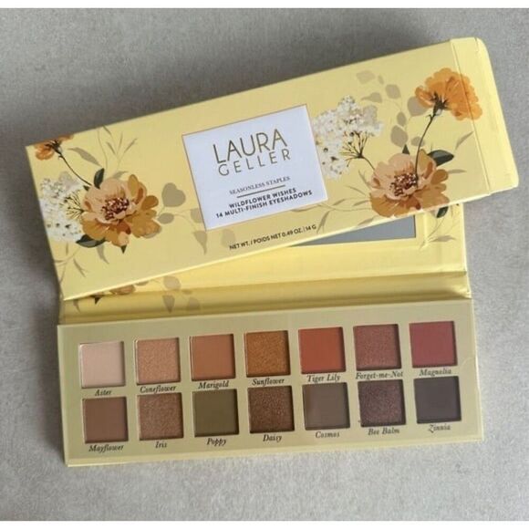 LAURA GELLER Seasonless Staples Wildflower Wishes Eyeshadow Palette 14shades NIB - Picture 6 of 7